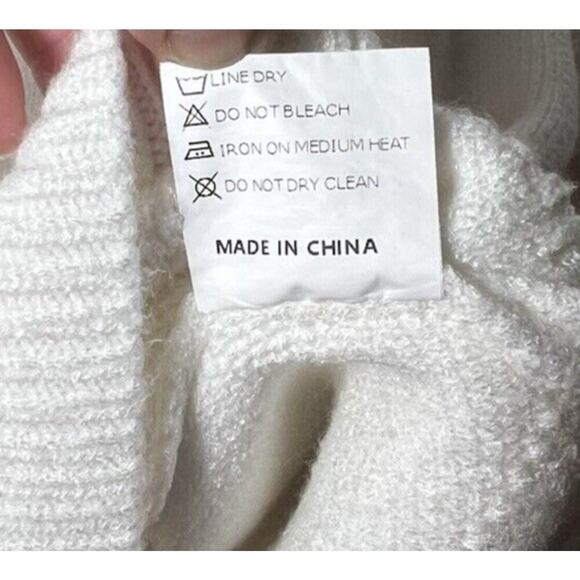 ECOWISH Women Valentine Heart Sweater V Neck Embroidery Knit Loose Casual Small - Picture 10 of 11